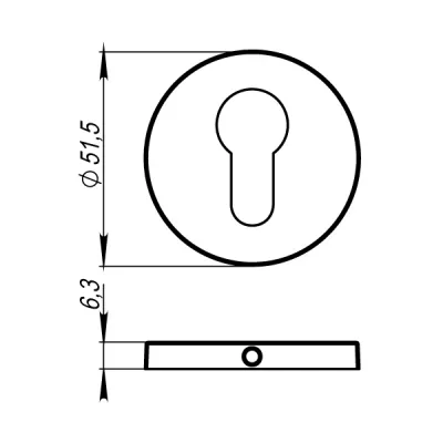 Накладка CYLINDER ET URS SN-3 Матовый никель