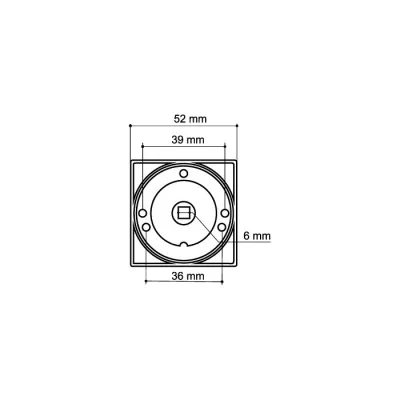 Ручка поворотная WC-BOLT BK6/SQ-21SN/CP-3 матовый никель/хром