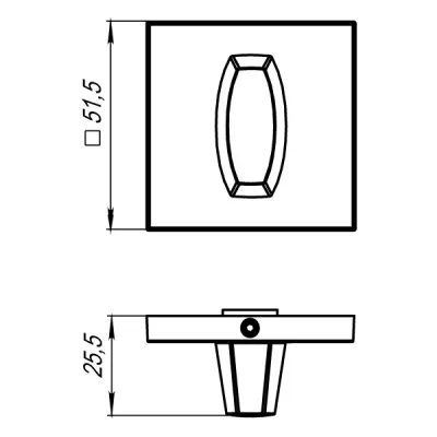 Ручка поворотная WC-BOLT BK6 USS MWSC-33 Итальянский тисненый