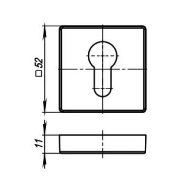 Накладка CYLINDER ET USQ  BB-17 Коричневая бронза 2 шт