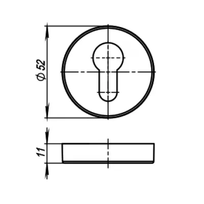 Накладка CYLINDER ET URB CP-8 Хром, 2 шт