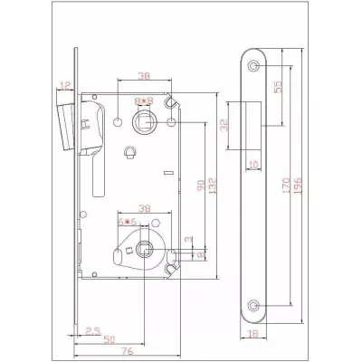 Защёлка сантехническая магнитная ADDEN BAU WC MAG 5090 CHROME Хром