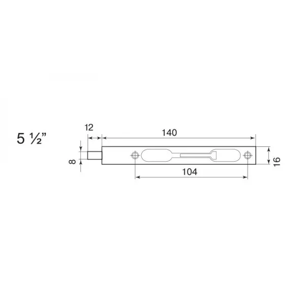 Торцевой шпингалет ADDEN BAU 401-140 CHROME Хром