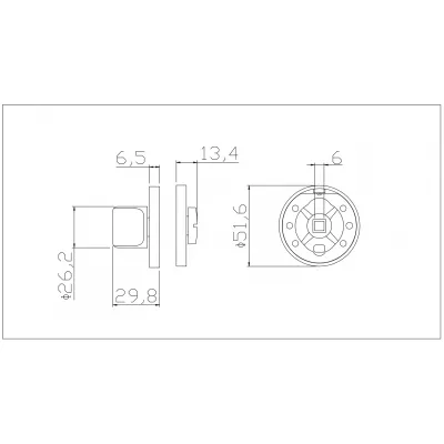 Завёртка сантехническая ADDEN BAU WC SR-003 GRAPHITE (цвет ГРАФИТ)