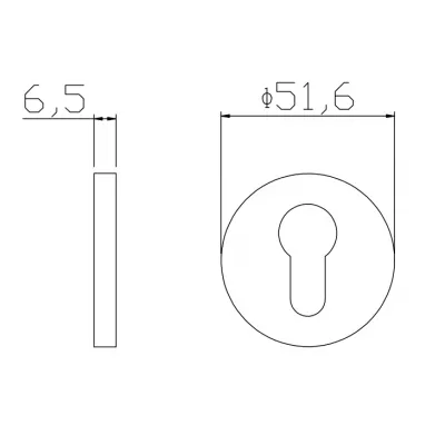 Накладка на ключевой цилиндр ADDEN BAU SC SR-001 GRAPHITE (цвет ГРАФИТ)