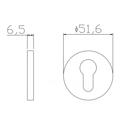 Накладка на ключевой цилиндр ADDEN BAU SC SR-001 NICKEL (цвет НИКЕЛЬ)