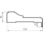 Наличник телескопический Эстет «Евро» шириной 100 мм
