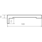 Наличник плоский телескопический «Евро» шириной 100 мм