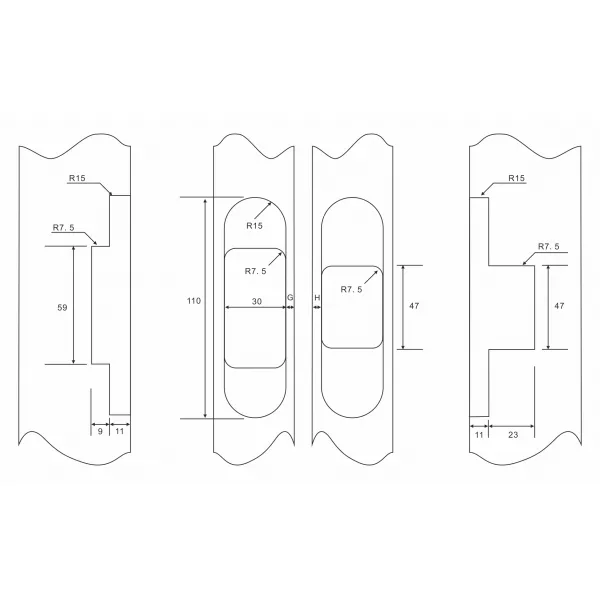 CORONA Скрытая петля CR2.0 BL ЧЕРНЫЙ