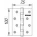 Петля Fuaro (Фуаро) универсальная IN4400U AB (4BB 100x75x2,5) бронза