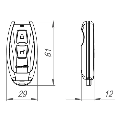 Брелок управления RC.RT01.04 BL черный