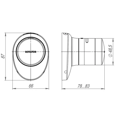 Электронный замок ROTATOR EL.RT01.01 BL черный