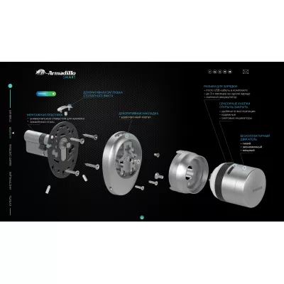 Электронный замок ROTATOR EL.RT01.01 BL черный