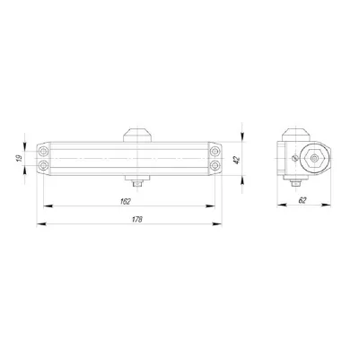 Доводчик дверной DCTR50-100 (TDR-100) 50-100кг WH белый