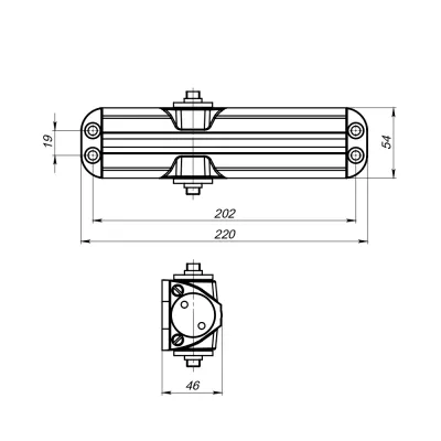 Доводчик дверной DC20-4/TS-68 ФОП WH до 85 кг (белый)