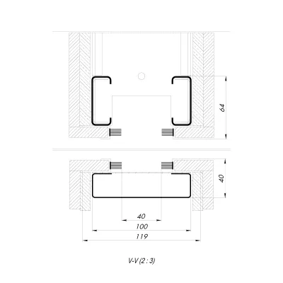 Комплект для обрамления пенала SLD.Comfort-PENAL frame AL